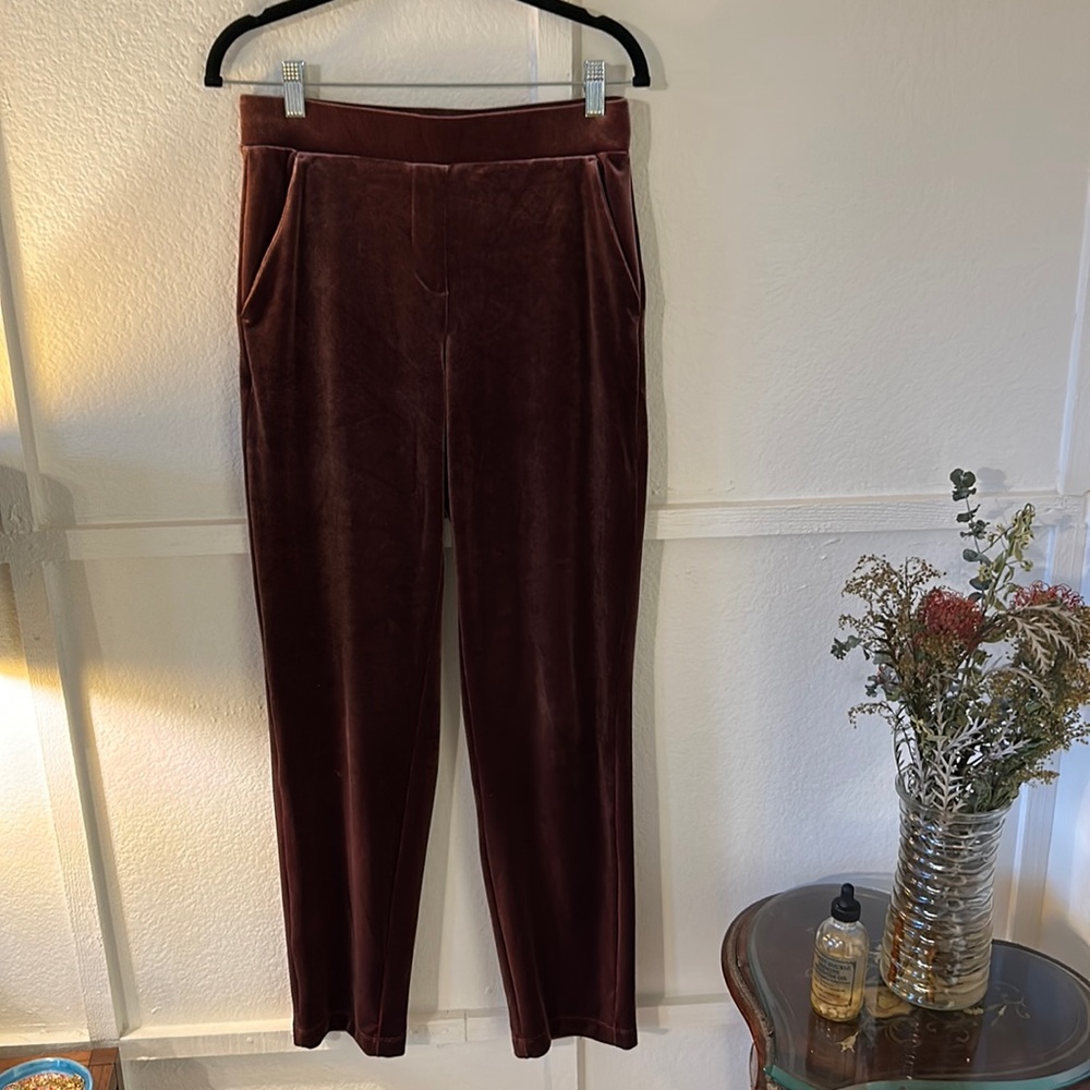 LOFT Velvet dusty rose pants